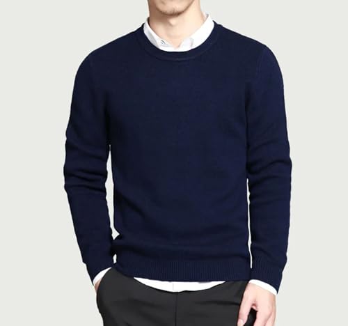 Mokkpeq Men's Slim Fit Lightweight Cotton Sweater Crewneck Long Sleeve Casual Business Jumpers Fall Winter Warm Knit Pullover2