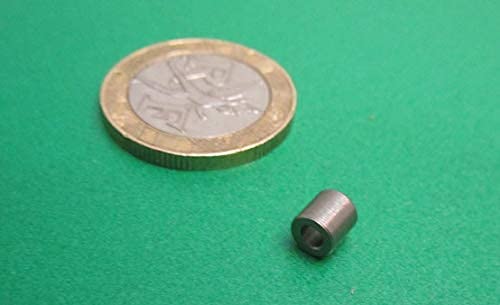 18-8 Stainless Steel Spacer, Unthreaded, No. 2 Screw Size x .187" OD x .090" ID x .187" Length, 10 Pcs.