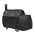 SunPatio Offset Smoker Cover, Outdoor Heavy Duty Waterproof Grill Cover Compatible for CharBroil Oklahma Joe's Highland and Horizon Smokers, Outdoor Charcoal BBQ Smoker Cover, All Weather Protection