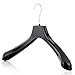 Produktbild HANGERWORLD 10 Stabile Kunststoff Kleiderbügel 42cm Schwarz Ideal Für Oberkleidung