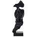 aboxoo Thinker Statue, Silence is Gold Abstract Art Figurine, Modern Home Resin Sculptures Decorative Objects Piano Desktop Decor for Creative Room Home, Office Study Decor (Black)
