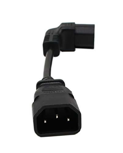 Cerrxian 16Cm Iec 320 90 Degree C13 3 Pin Female To C14 3 Pin Male Pdu Power Supply Extension Cord For Computer Led Hdtv Monitor And Scanner #TOP3
