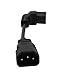 Cerrxian 16cm IEC 320 90 Degree C13 3 Pin Female to C14 3 Pin Male PDU Power Supply Extension Cord for Computer LED HDTV Monitor and Scanner
