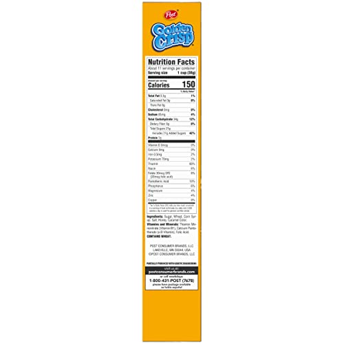 Golden Crisp Breakfast Cereal, Sweetened Puffed Wheat Cereal, 14.75 OZ Box (Pack of 12)