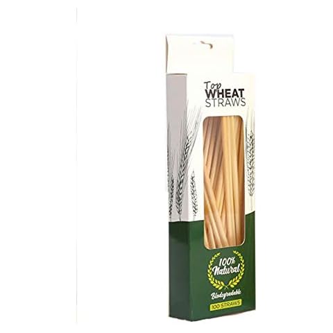 Wheat Straws Biodegradable Non-Polluting Eco-Friendly Cocktail Straws for Drinking Cover