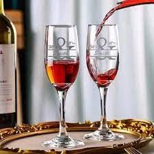 GIFTS INFINITY® Engraved Wedding Champagne Flutes Set of 2 Personalized Toasting Glasses (Mr & Mrs) - Valentine's Day Gift