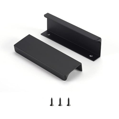 Satanga Edge Black Finger Pull for Cabinets