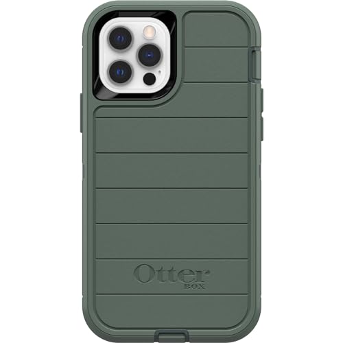 OtterBox Defender Series Case for iPhone 12 & iPhone 12 Pro (Only) - Case Only - Microbial Defense Protection - Non-Retail Packaging - Forest Ranger (Green)