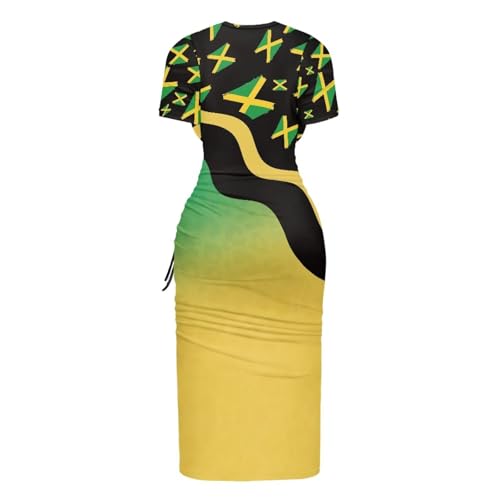 Image of Short Sleeve Dress for Women,Sexy Bodycon Dress,Plus Size Slit Dress,String Design s-4xl