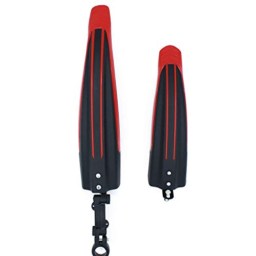 ColouredPeas Mountain Bicycle(Road Bike) Front/Rear Fender Streamline-Shaped Adjustable DIY Mudguard Tire Mud Guards (red)