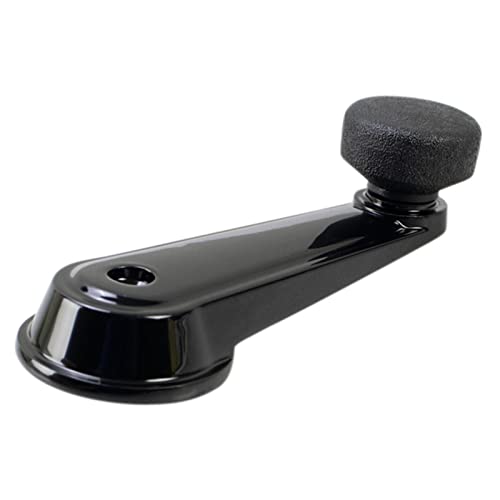 Image of TRQ Front Window Crank Handle Set Black Compatible with 1995-2003 Mack CH 2008-2009 CHU 2001-2007 CV 2006-2007 CXP CXU GU7 GU8