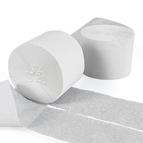Crepe Paper Streamers Decors For Birthday Wedding Festival Ornament Graduation Colorful Candyland Party Backdrop, Rainbow Diy Supplies, Art Crafts （2 Pack White) #TOP5