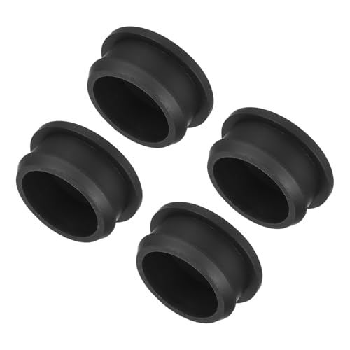 Image of MECCANIXITY Silicone Snap in Locking Hole Plugs,Rubber Panel Seal Cover Flush Type Panel Round for Kitchen Rubber Bulkheads Waterproof Sealing Plugs 30mm /1.18 Inch Diameter Black,Pack of 4