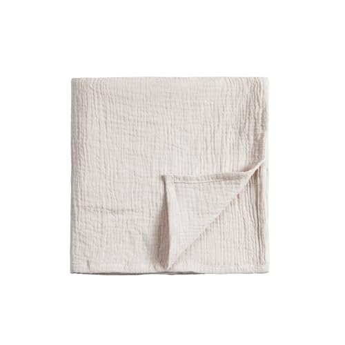 Image of Meracorallo Muslin Swaddle Blanket, 100% Cotton Receiving Blanket Soft and Breathable Swaddle Wrap for Baby Boys and Girls, Fog