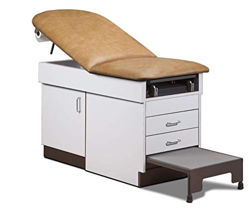 Vista 13 de MSEC by Clinton, Mesa de examen de práctica familiar con taburete integrado, base gris, 72 pulgadas de largo x 31 pulgadas de alto x 30 pulgadas