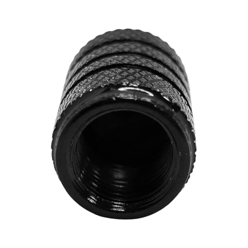 cyclingcolors 8 tapones de válvula de metal de aluminio para válvula Schrader para bicicletas, motocicletas, autos, cuadriciclos y scooters eléctricos, negro miniatura 2