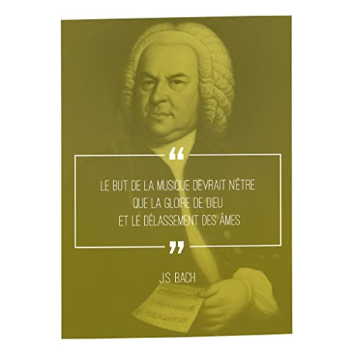 Poster JS Bach de motivation pour sublimer l'ambiance de votre studio de musique