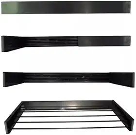 Varal Magico 120 Cm 7 Varetas Preto - Home Varais