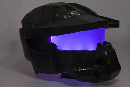 Image of [ Rectangular ] for Master Chief Helmet Lamp Titan Lamp Batman led Light Decorations Flexible Helmet Lights Cosplay DIY kit RGB Superhero for Men Gifts Purple