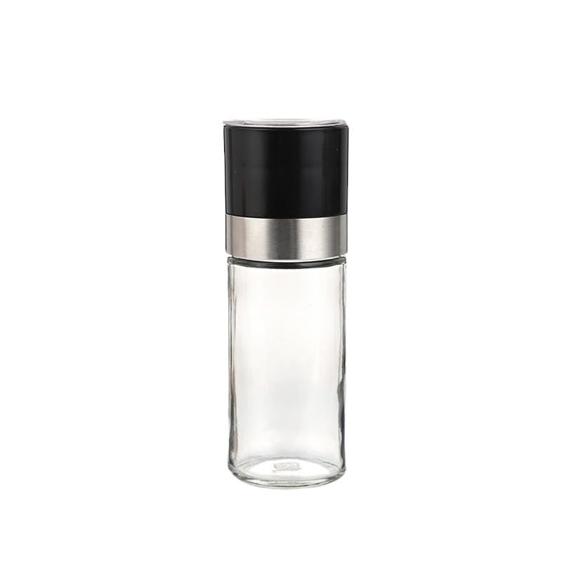 Zestaw młynka do soli i pieprzu, Instrukcja obsługi szklanej butelki na przyprawy o pojemności 100 ml. Nadaje się do kuchni domowej, restauracyjnej pieprzu lub młynka soli
