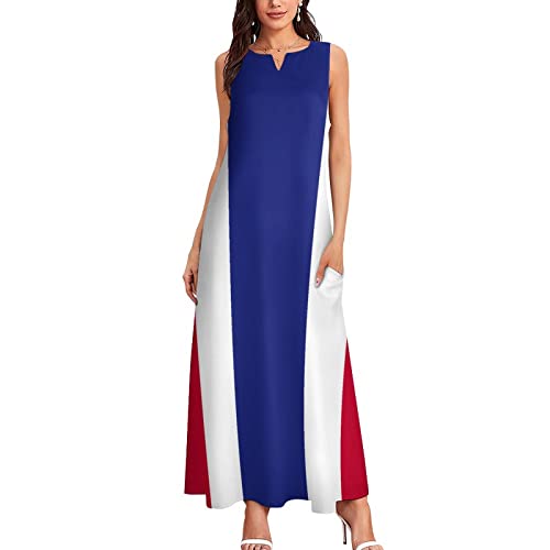 Image of TAIZIYEAH Long Dress Elegant Casual Long Dress Thailand Flag Girls Summer Sunshine Beach Skirts for Womens 5XL