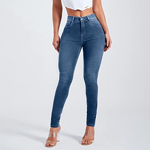Women's Curvy Slim Butt Lifting Denim Pants Casual High Waist Skinny Jeans Trendy Stretch Work Office Pencil Pant2