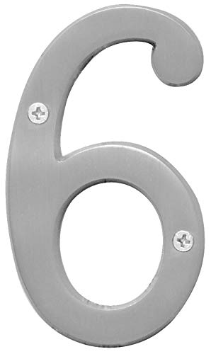 Hy-Ko 4" High Premium Metal House Number, Modern Raised Numbers for Exterior House, Durable Convenient Marking for Home Address with Included Mounting Hardware for Simple Installation