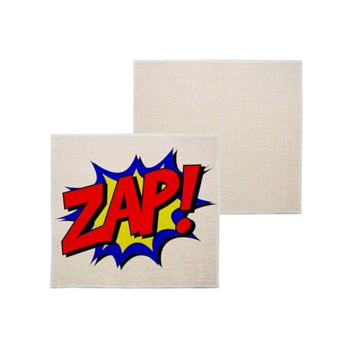 ZAP! Comics Vintage Comics Untersetzer aus Leinen, 1 Stück (100 x 100 mm)