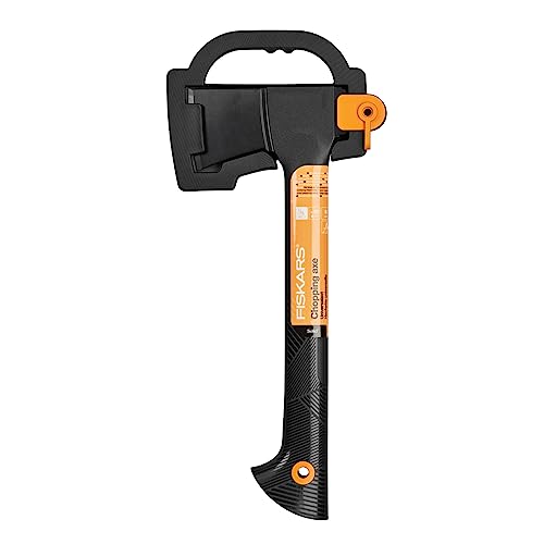 Fiskars Universalaxt, Solid, Mit Klingen- und Transportschutz, Antihaftbeschichtet, Hochwertige Stahl-Klinge/Glasfaserverstärkter Kunststoff-Stiel, Schwarz, A6, Länge: 39 cm, 652 g, 1052046 – Bild 5