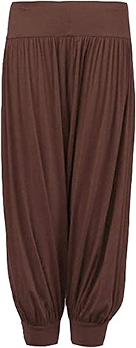 Loxdonz Kids Harem Loose Casual Baggy Sports Dancing Pants Girls Harem Children Trouser 11 Years 12 Years Brown