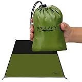 Frelaxy Pocket Picnic Blanket, Waterproof Sandproof Beach Mat, Compact Camping Tarp for Festivals, Hiking, Travel, Outdoor Recreation (Army Green, 57'' x 71'')