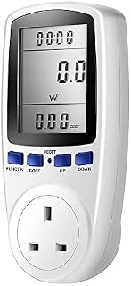 Power Meter Energy Monitor, Electricity Usage Consumption Monitor with 7 Monitoring Mode, Electricity Usage Monitor Socket with LCD Display for Home Hotel