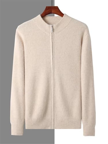 Men Sweater Zipper Round Collar Cardigan Cashmere Casual Cashmere Knitwear Tops2