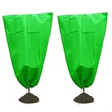 Cordon de serrage sécurisé : le cordon de serrage réglable assure un ajustement parfait autour de vos plantes, gardant les housses sécurisées contre le vent pour une protection optimale.