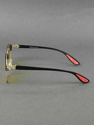 Image of GYNK Square Frame Sunglasses for Men | Premium Metal Frame Sunglasses | Fashion Eyewear for Driving, Travel, Riding, Outdoor Activities, Beach & Daily Wear