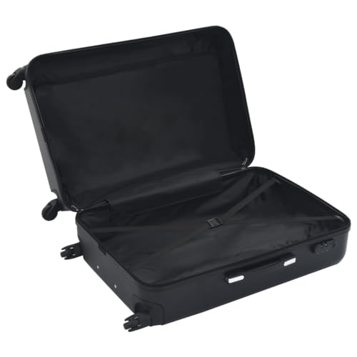 Travel Confidently with Hardcase Trolley Set, 3 Sizes, Durable ABS Material, for Business or Leisure, Black4