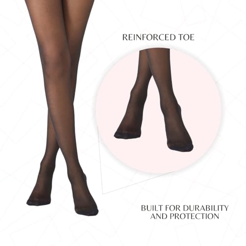 PENTI Black Nostalgia Back Seam Pantyhose | Women's 20 Denier Sheer Tights | Backseam Legwear | Reinforced Toe Hosiery4