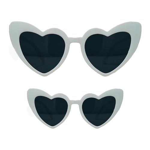 Funky Junque Heart Shaped Sunglasses Mommy and Me - Mother's Day Gift - Family Matching Sunnies