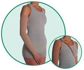 Varin Soft-In Arm Sleeve Long with Full Silicone Border, Beige, Size 5, Extra Large, Compression 30