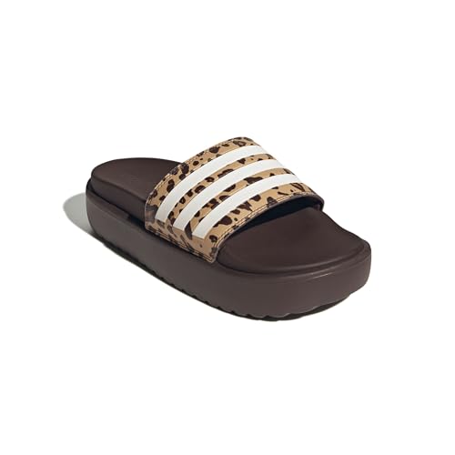 adidas Damen Adilette Platform Slides, Shadow Brown/Cloud White/Magic Beige, 43 EU – Ansicht 3