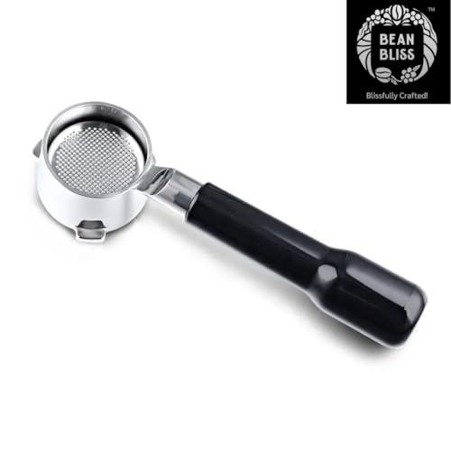Image of Bean Bliss 51mm Bottomless Portafilter with Plastic Handle for Semi-Automatic Coffee Machines - Durable Stainless Steel, Perfect for Rich Espresso Extraction, Ideal for Home & Professional Use