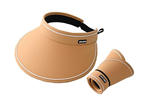 RYZGOJV Unisex Adults Summer Sun-Hat Outdoor UV Protection Cap Hat Wide Brim UPF 50+ Foldable Summer Sun Hat-Orange