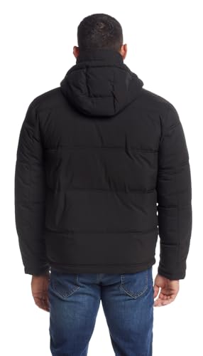 Image of Weatherproof Hooded Puffer Jacket for Men - Water Resistant Bubble Coat for Men | Puffy Alternative Down Jacket