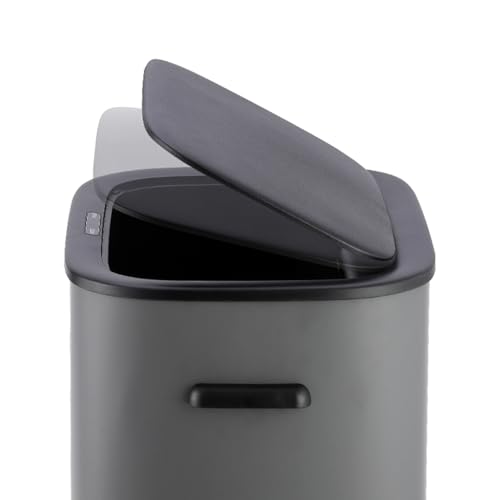 Caneca de Basura Ovalada 14.5 Gal Gris con Sensor miniatura 3