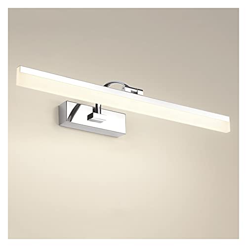 Lampe de miroir LED en acier inoxydable et acrylique pour salle de bain moderne