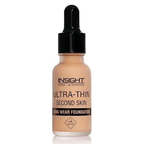 Image of INSIGHT Ultra-Thin Second Skin Foundation 20ml | Long Wear Liquid Matte, Waterproof, Full Coverage, Oil-Free, SPF 15, Lightweight Base - Golden Honey