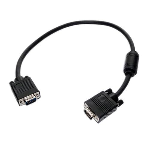 shortix Cable VGA para monitor (15 pines, 50 cm), color negro