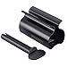 Toothpaste Tube Squeezer - Set of 3 Toothpaste Squeezer Rollers, Metal Toothpaste Tube Wringer Seat Holder Stand XYKEEY (Matt Black)