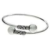  Pulsera rígida Bali de Plata de Ley - Joyas étnicas