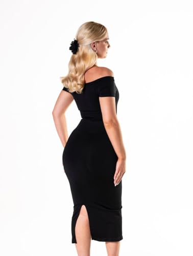 Off-Shoulder Shapewear Split Dress2